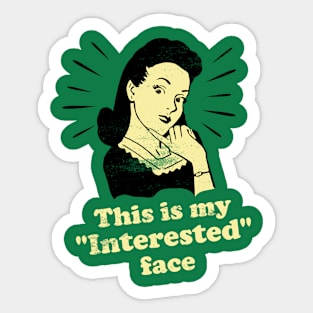 Womens Retro Sarcasm Sticker